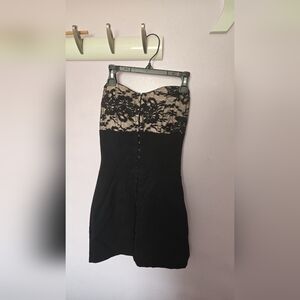 Black lace corset dress